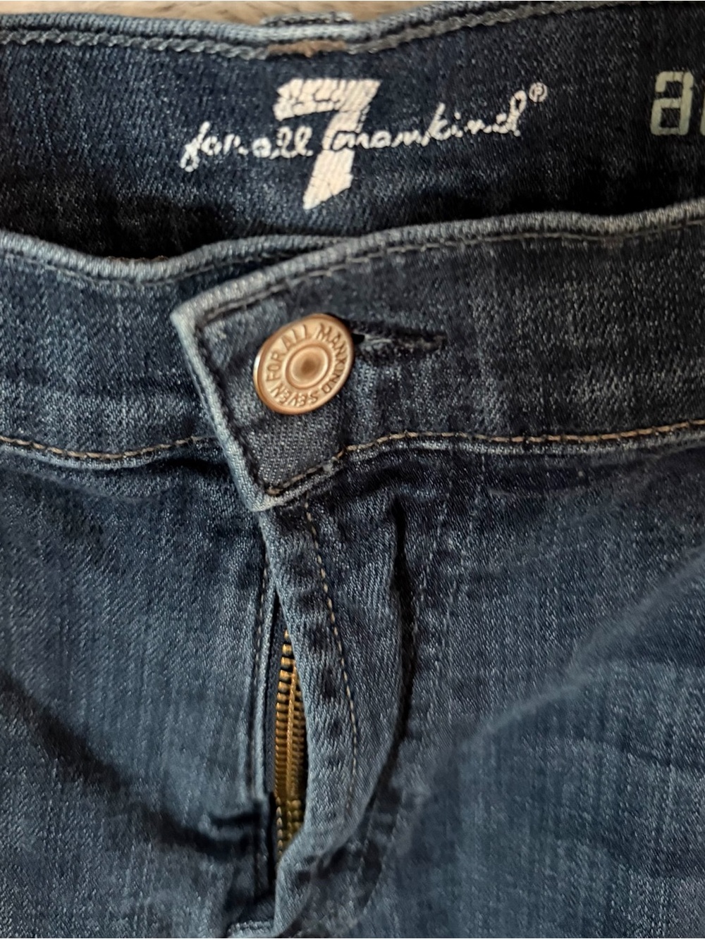 7 For All Mankind Men’s Dark Blue Slim Jeans
